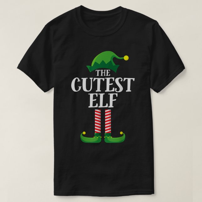 Camiseta O Design de Natal do Elfo Mais Fofo (Frente do Design)
