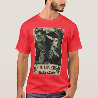 Camiseta O Design de Terror dos Amantes do Monstro de Frank