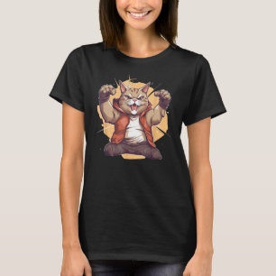 Camiseta O desportista engraçado Cat ama Exercício, Gym e E