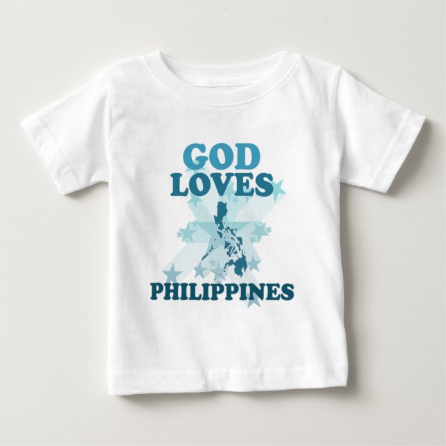Camiseta O deus ama Filipinas (Frente)