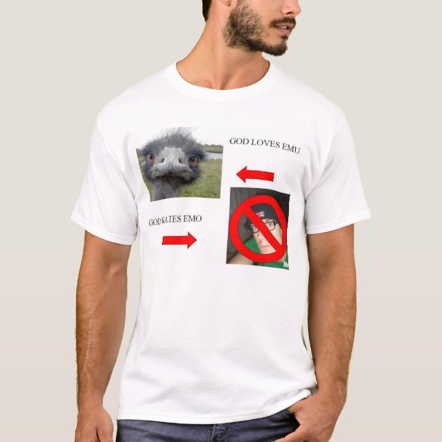 Camiseta O deus ama o Emu (Frente)