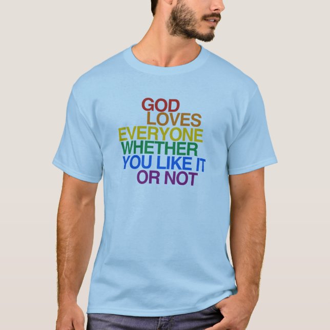 CAMISETA O DEUS AMA TODOS - (Frente)