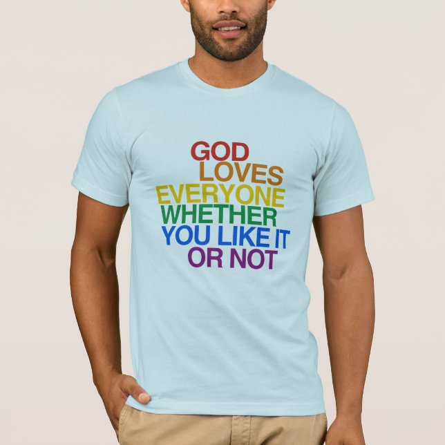 CAMISETA O DEUS AMA TODOS - (Frente)