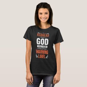 Camiseta o deus do redhead soube I necessário um redhead da
