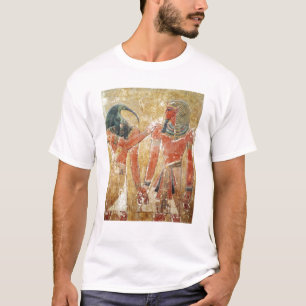 Camiseta O deus Thoth com Seti I no túmulo de Seti