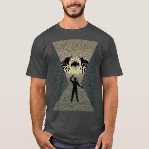 Camiseta O Devorador Vem Arte de Terror Estranho