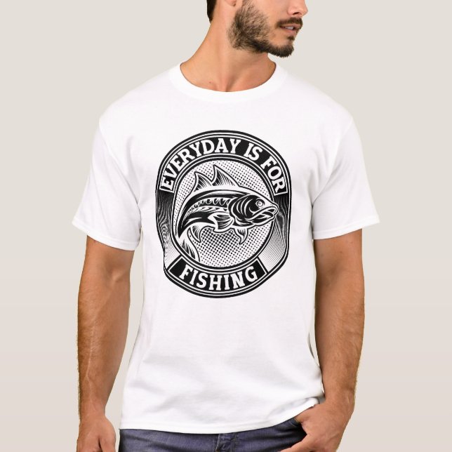 Camiseta O Dia A Dia É Para A Pesca (Frente)