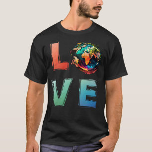 Camiseta O Dia da Terra adora proteção da Terra respeitador