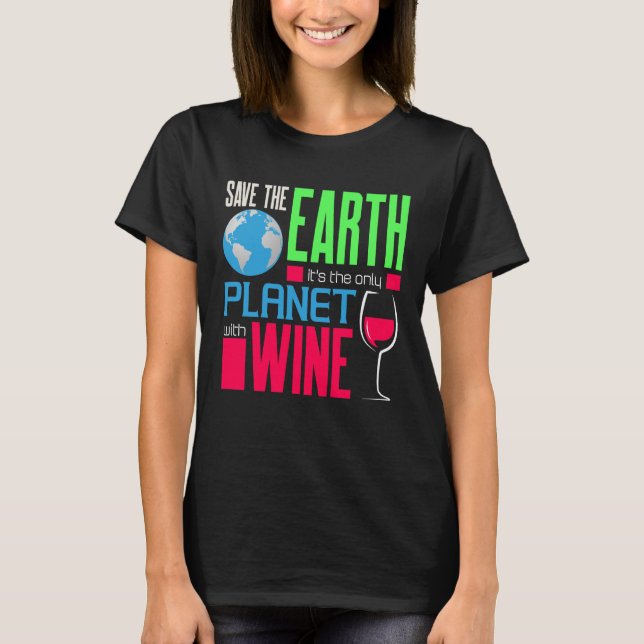 Camiseta O Dia Da Terra Salva Nossa Terra O Único Planeta C (Frente)