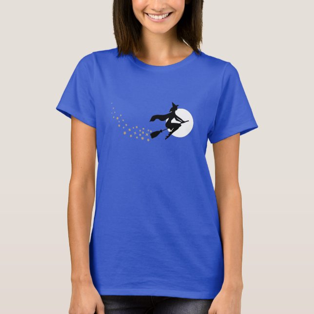 Camiseta O Dia das Bruxas - bruxa (Frente)