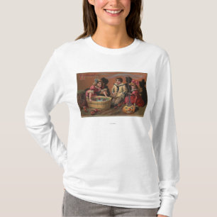 Camiseta O Dia das Bruxas GreetingBobbing para as maçãs #