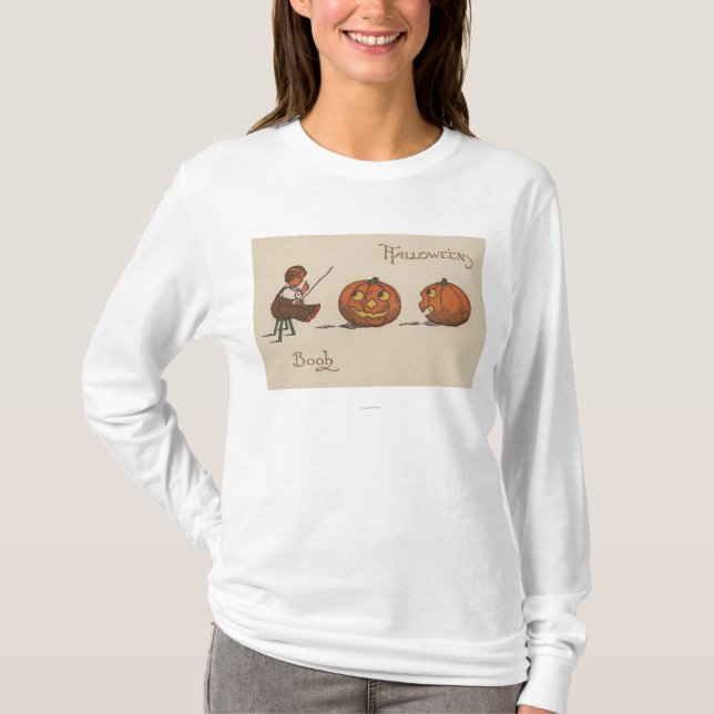 Camiseta O Dia das Bruxas GreetingBook (Frente)