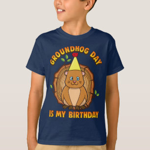 Camiseta O dia de Groundhog é meu aniversário