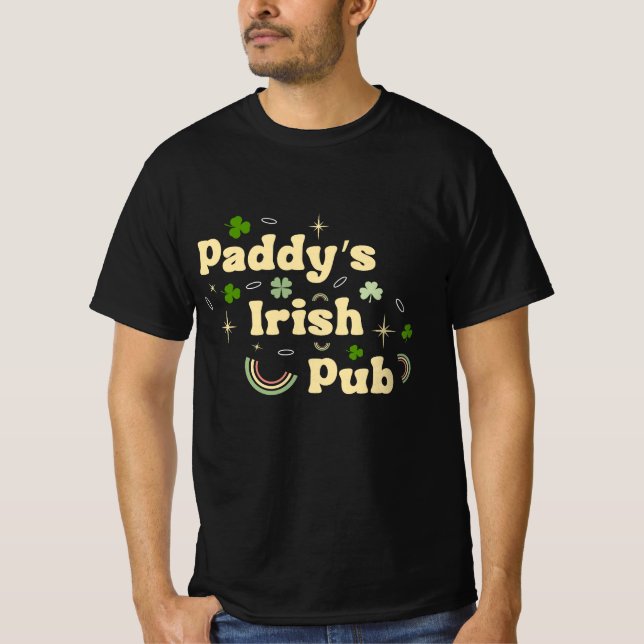 Camiseta O Dia de São Patrício de Pub Irlandês do Paddy (Frente)