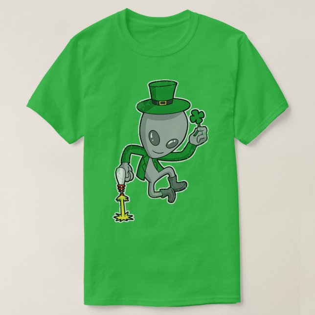 Camiseta O Dia de São Patrício irlandês da Sorte (Frente do Design)