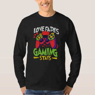 Camiseta O Dia do Amor Anti-Valentim Fade Jogar Fica Jogado