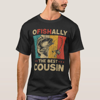 Camiseta O Dia do Pai Engraçado Pescar Ofishalmente O Melho