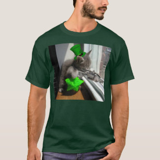 Camiseta O dia do St Patrick do gatinho