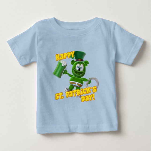 Camiseta O dia do St Patrick gomoso do urso (Frente)