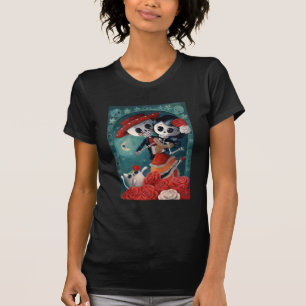 Camiseta O dia dos amantes do esqueleto morto