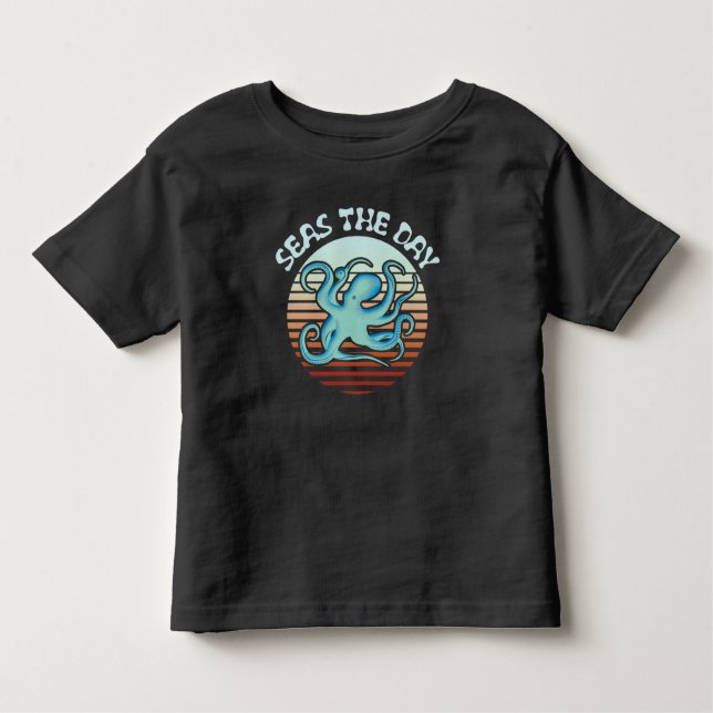 Camiseta O Dia dos Mares | Octopus de Summer Vibes (Frente)