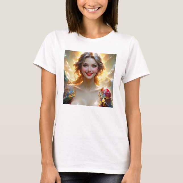 Camiseta —O dia em que o sol sorriu. (Frente)