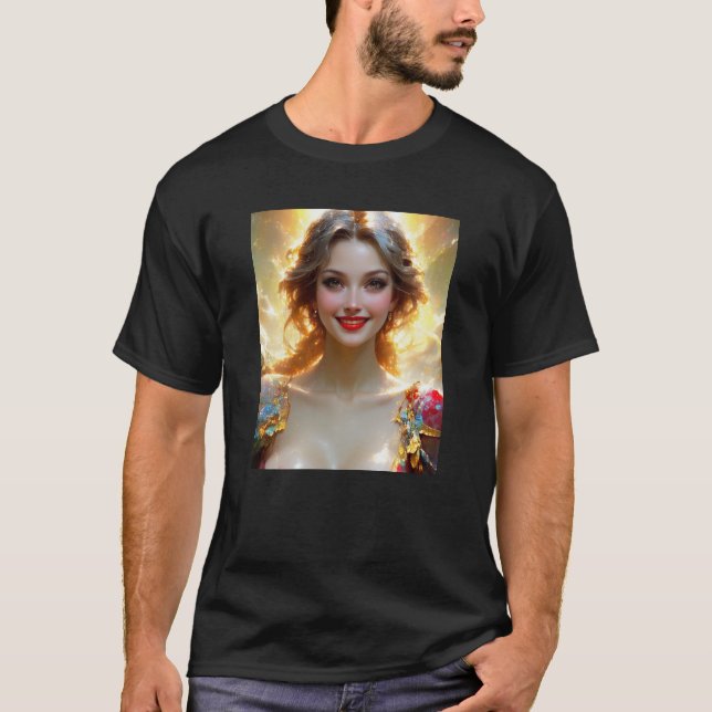 Camiseta —O dia em que o sol sorriu. (Frente)