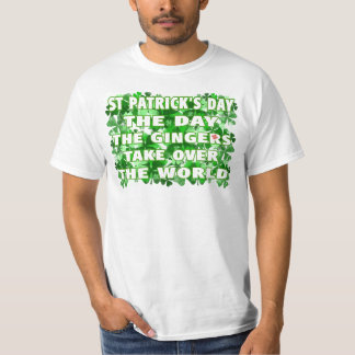 Camiseta O dia os gengibres tomam sobre o mundo