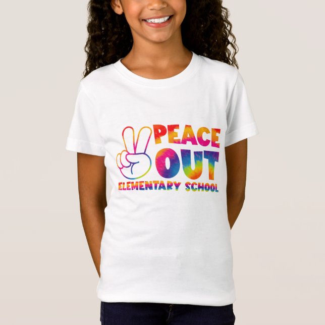 Camiseta O Dia Passado Da Hora Da Escola Primária Da Paz (Frente)