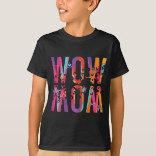 Camiseta O Dia Que A Mãe É Uau Pincel De Arte Para Baixo Mã