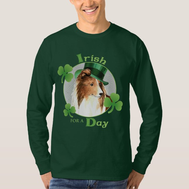 Camiseta O dia Sheltie de St Patrick (Frente)