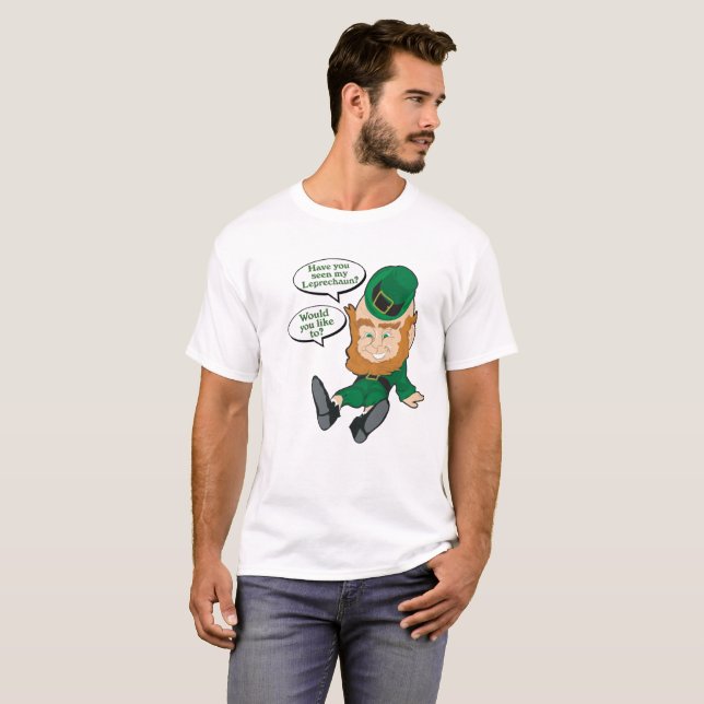Camiseta O dia T de St Patrick engraçado do Leprechaun (Frente Completa)