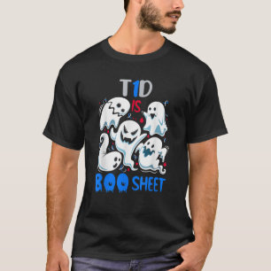 Camiseta O Diabetes do Tipo 1 T1D é o Dia de as Bruxas engr