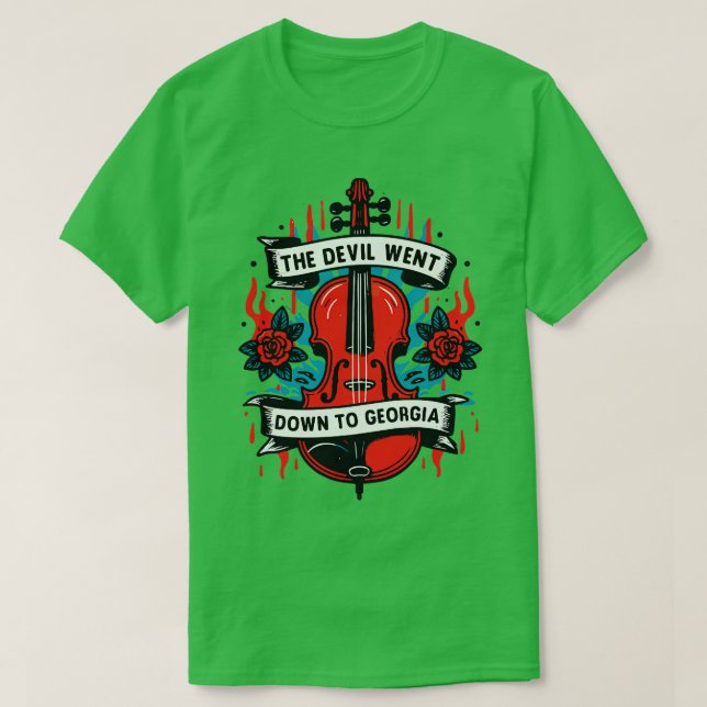 Camiseta O Diabo Desceu Para Georgia Tiergue 1 (Frente do Design)