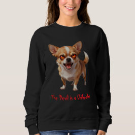 Camiseta O Diabo é um Chihuahua - Olhos Assustadores e Maus
