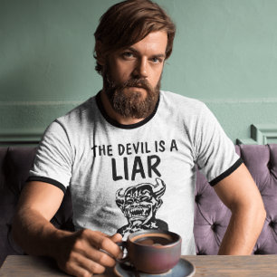 Camiseta O DIABO (Satanás) É UM MENTIROSO, Christian Ringer
