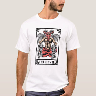 Camiseta O Diabo Tarot Lendo Bruxa Estética Hallo