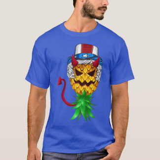 Camiseta O Diabo Tio Sam Hat De Cima Para Baixo Pineapple 4