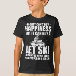 Camiseta O dinheiro não pode comprar felicidade, mas pode c