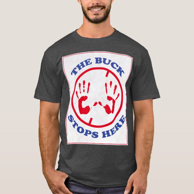 Camiseta O dinheiro pára aqui (Frente)
