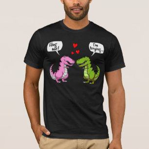 Camiseta O dinossauro de T-Rex abraça-me piada engraçada 