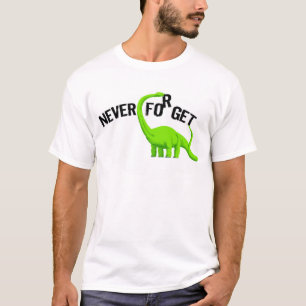 Camiseta O dinossauro nunca esquece