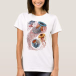 Camiseta O disco Medusae de Ernst Haeckel<br><div class="desc">Criado com uma ilustração científica do vintage pelo biólogo alemão Ernst Haeckel</div>