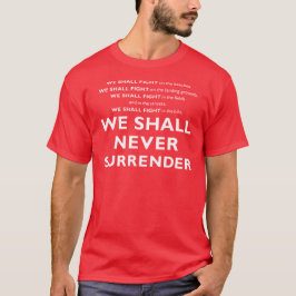 Camiseta O discurso de Winston Churchill