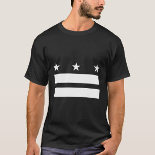 Camiseta O Distrito De Columbia Flag Design Washington D.