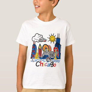 Camiseta O divertimento de Chicago caçoa a skyline