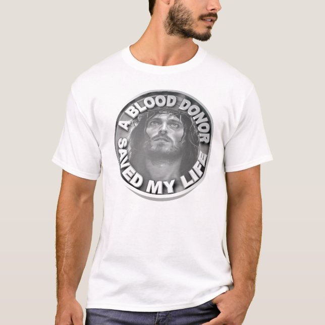 Camiseta O doador de sangue salvar minha vida (Frente)