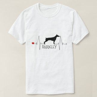 Camiseta O Doberman Personalizado Ama O Meu Coração Do Cach