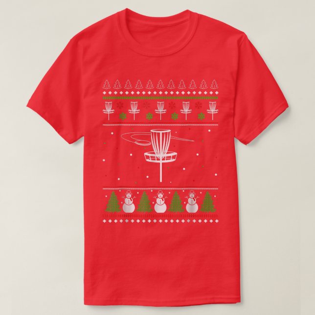 Camiseta O Doce De Golf De Natal Feio Oferece Presentes Par (Frente do Design)