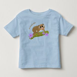Camiseta O doce e feliz loris em desenhos animados